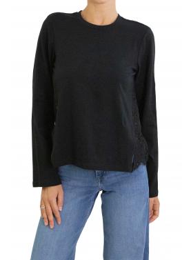 Maglia con retro in pizzo girocollo Only